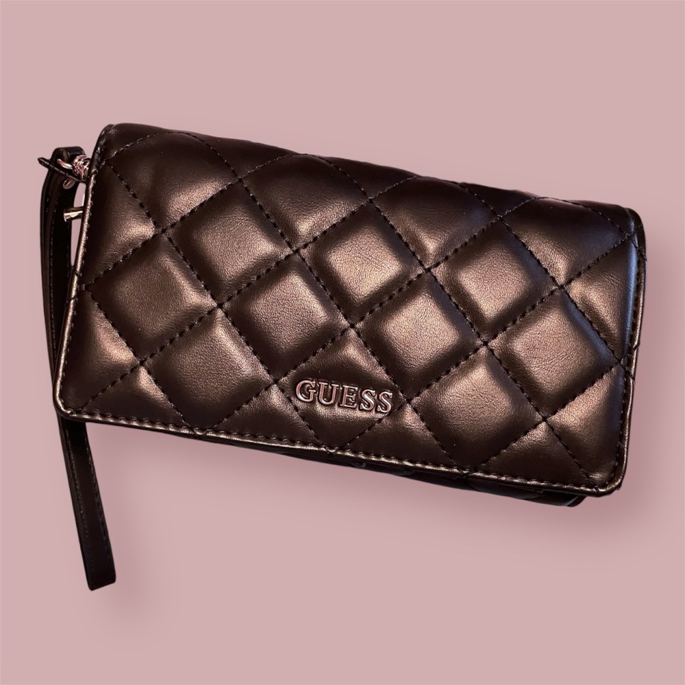 GUESS Quilted Black Wallet